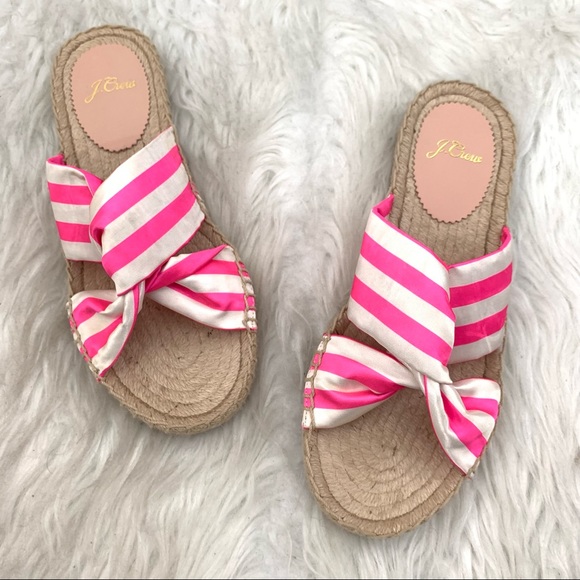 NWOB J Crew Twisted Knot Espadrille Sandals in Awning Stripe - Picture 3 of 8